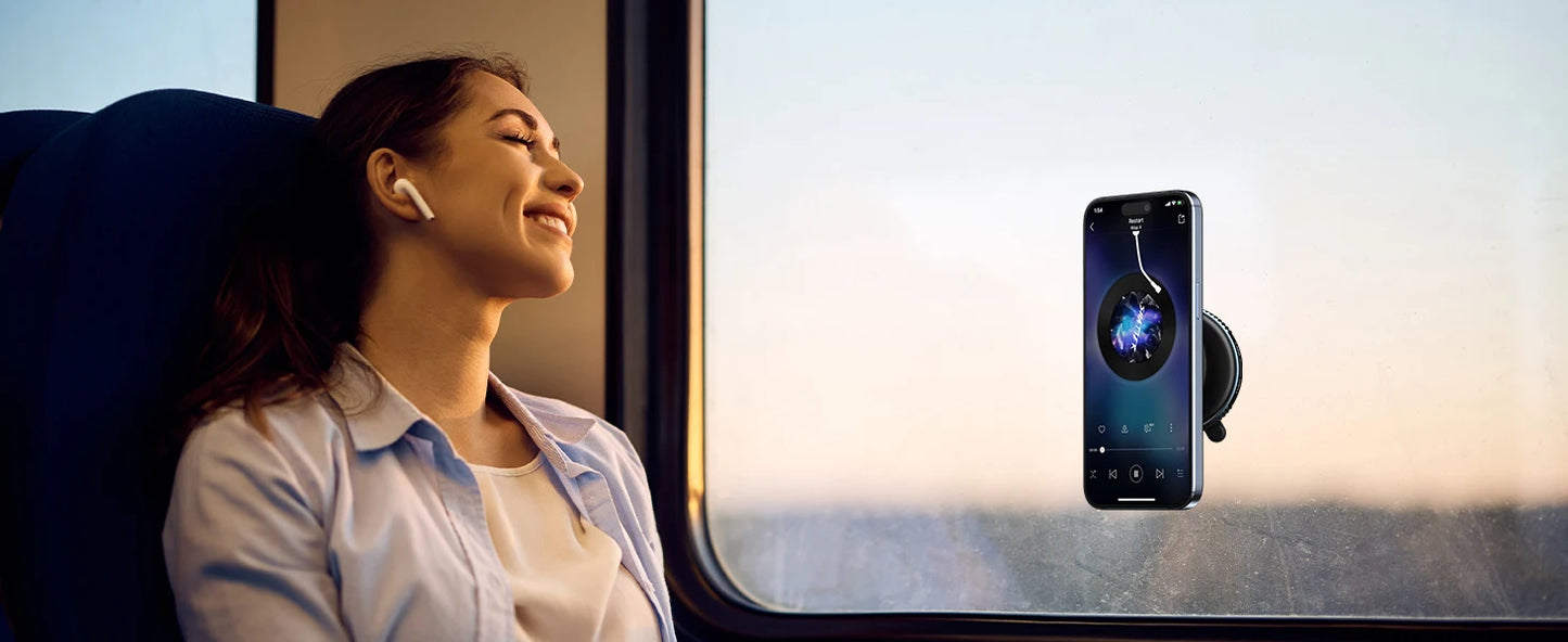 360°Ventouse réglable Support de téléphone magnétique pour voiture Porte-téléphone Aspiration pour salle de sport/miroir/surface lisse Pour tout Smartphone