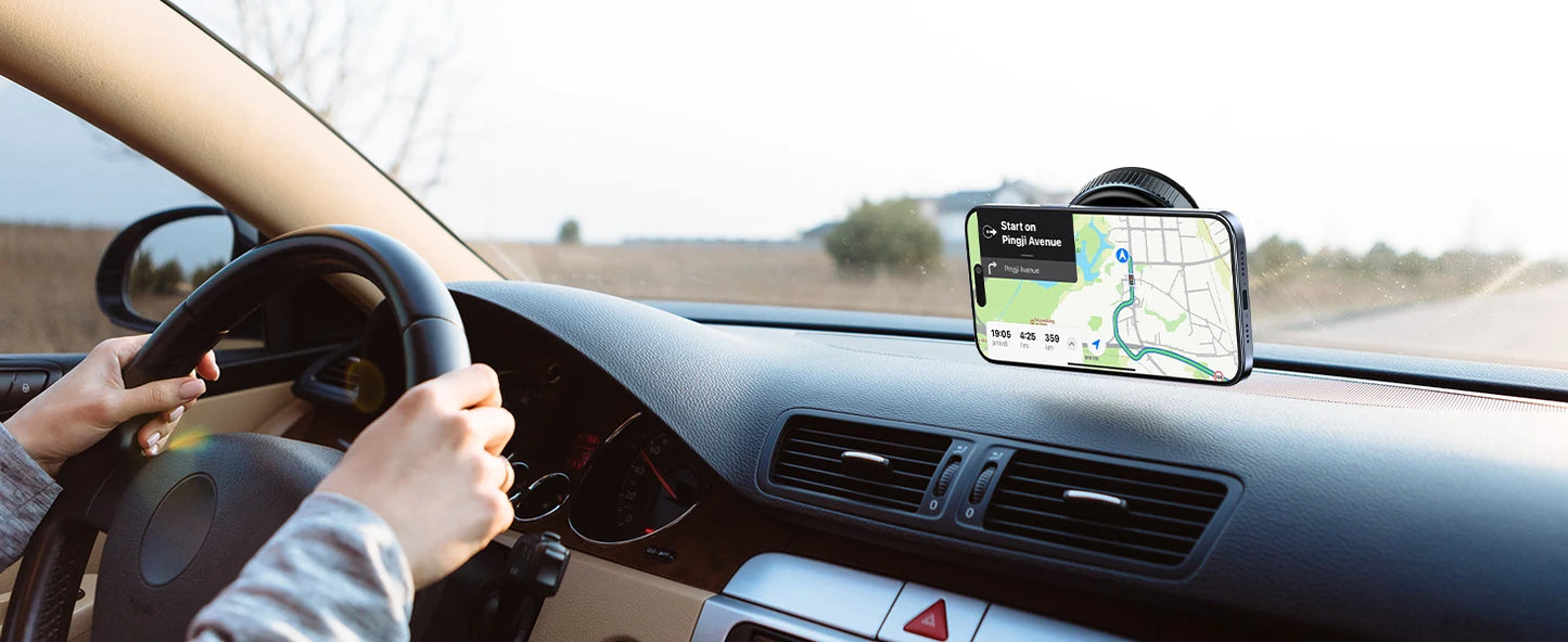 360°Ventouse réglable Support de téléphone magnétique pour voiture Porte-téléphone Aspiration pour salle de sport/miroir/surface lisse Pour tout Smartphone